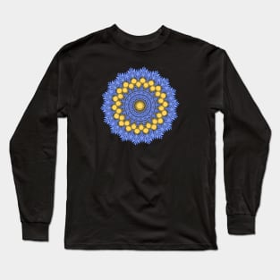 Trendy colorful decorative Mandala art, modern repeated pattern Long Sleeve T-Shirt